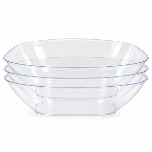 Large Salad Bowl Clear 64oz | 3 Pack