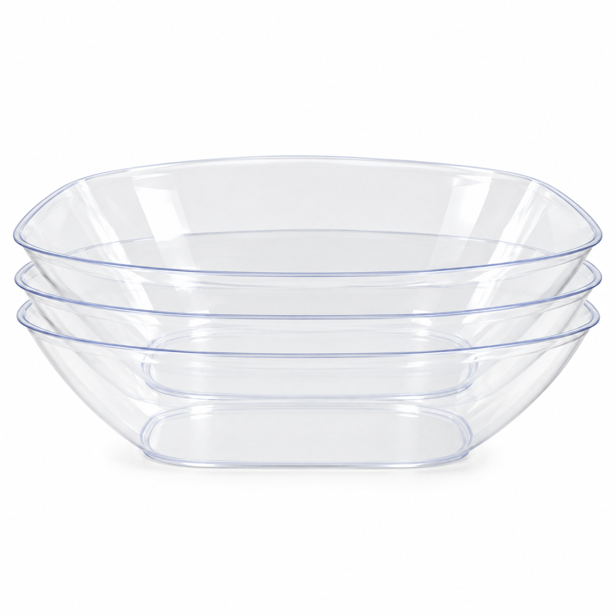 Large Salad Bowl Clear 64oz | 3 Pack