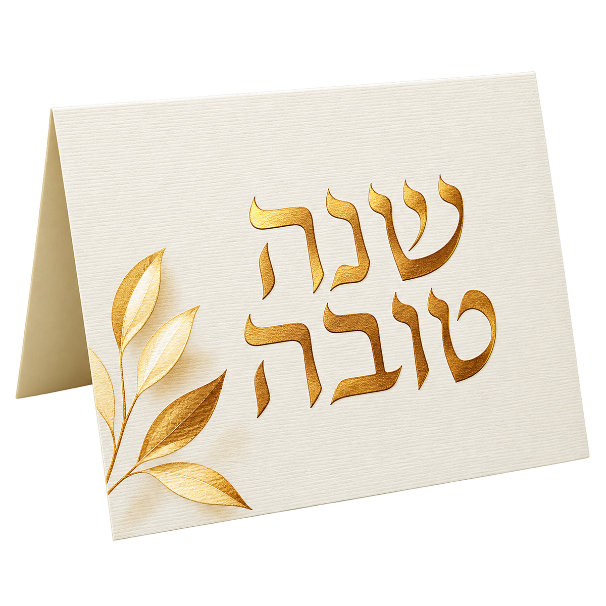 Gold Shana Tova Card & Envelope | 1 Pack