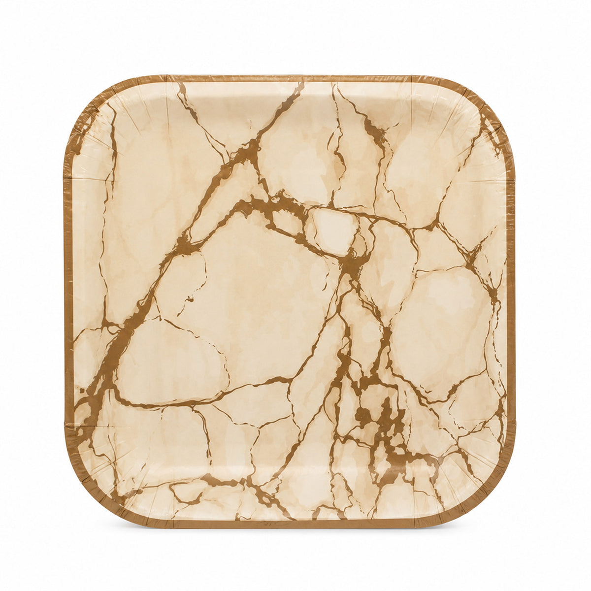 Gold Marble Paper Plates Large | 10 pack