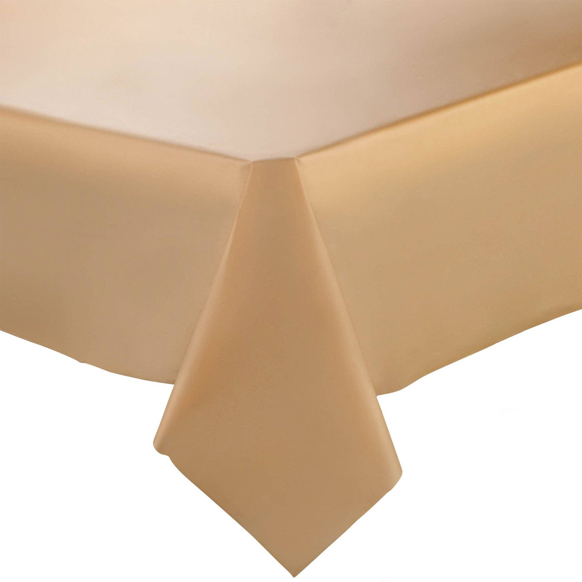 54" x 108" Gold Rectangular Plastic Tablecloth | 1 pc