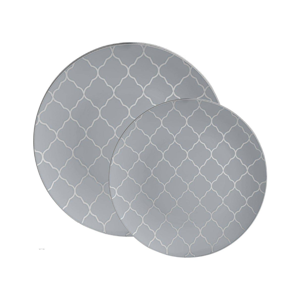 Silver Lattice Appetizer Plates | 10 Pack
