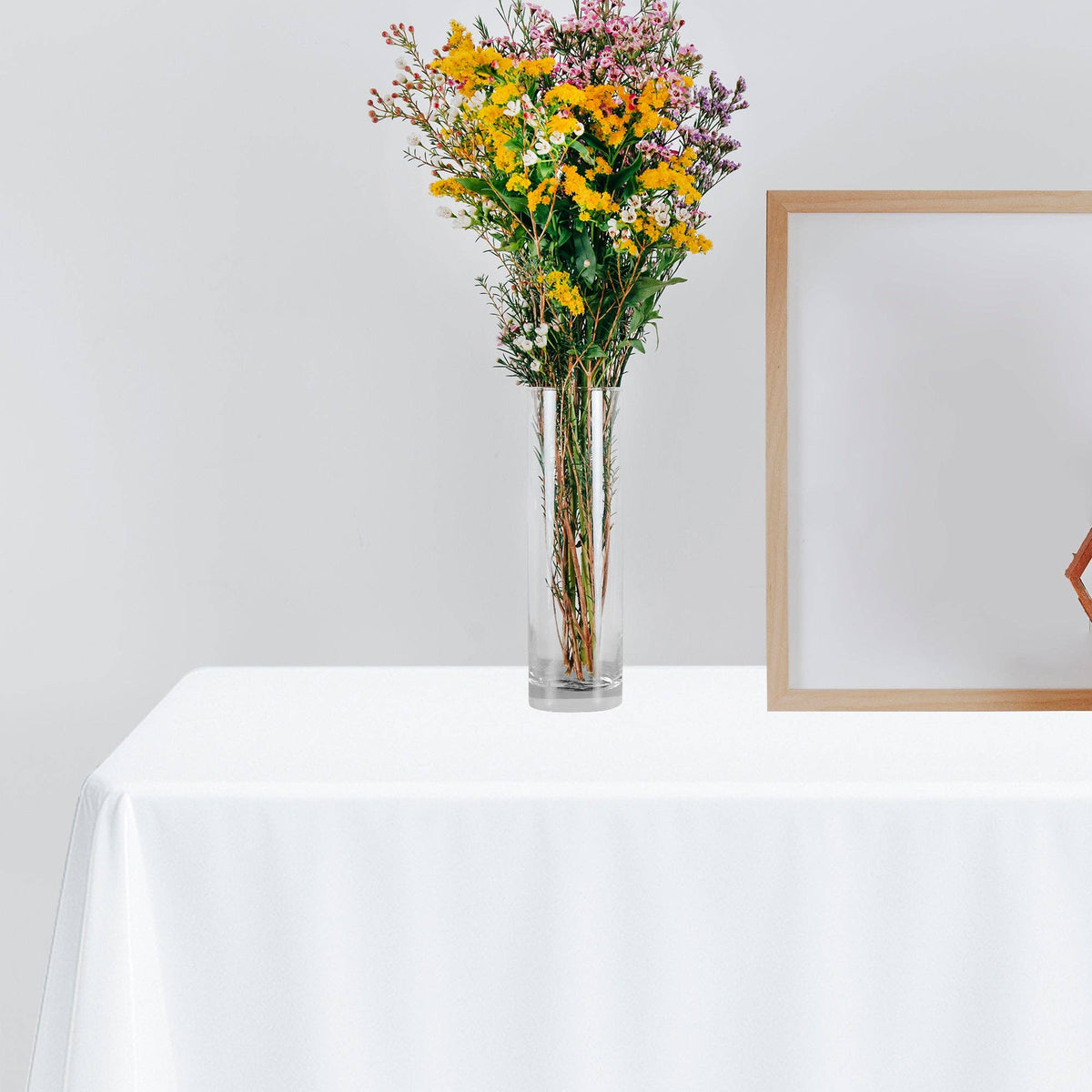 54" x 108" White Rectangular Plastic Tablecloth | 1 pc