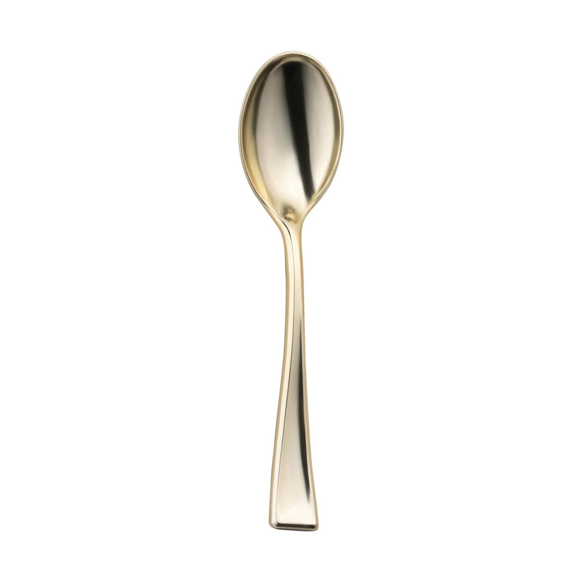 Shiny Gold Mini Plastic Spoons | 24 pack