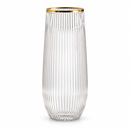 Clear Stemless Tall Plastic Wine Glasses 9oz | 6 Pack