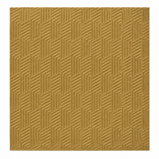Textured Gold Paper Napkins | 20 Pack