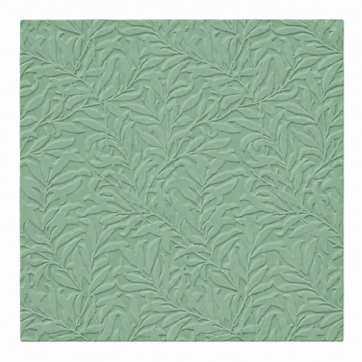 Embossed Floral Light Green Paper Napkins | 20 Pack