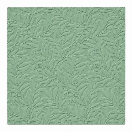 Embossed Floral Light Green Paper Napkins | 20 Pack