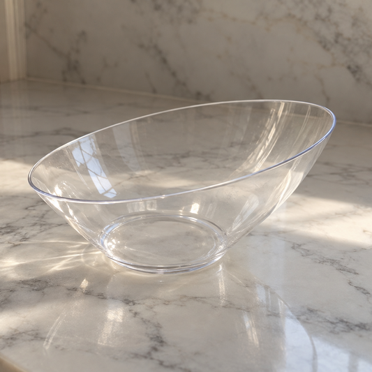 Angled Small Dip Bowl Clear 6oz | 3 Pack