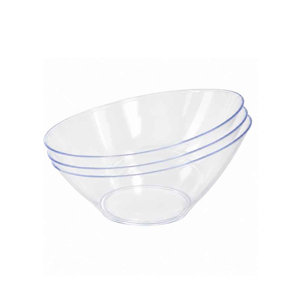 Angled Small Dip Bowl Clear 6oz | 3 Pack