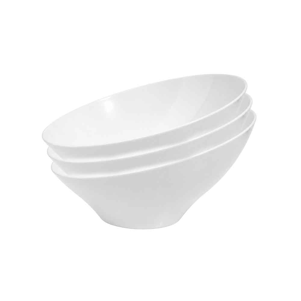 Angled Small Dip Bowl White 6oz | 3 Pack