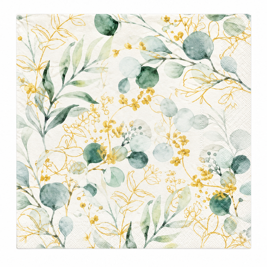 Napkins Golden Eucalyptus | 20 Pack