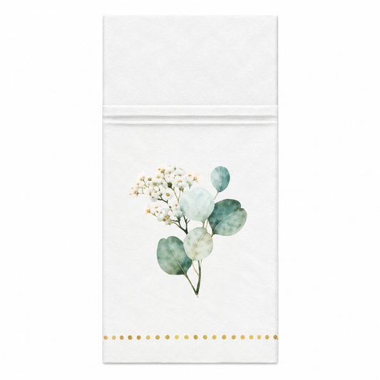 Airlaid Pocket Napkins Golden Eucalyptus | 25 Pack