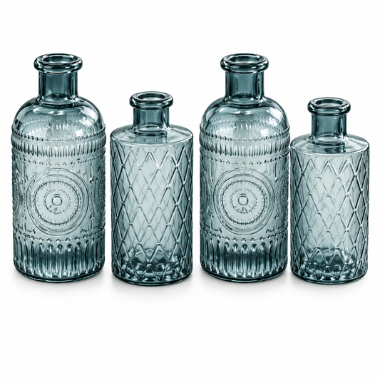 Blue Plastic Bud Vases | 4 Pack