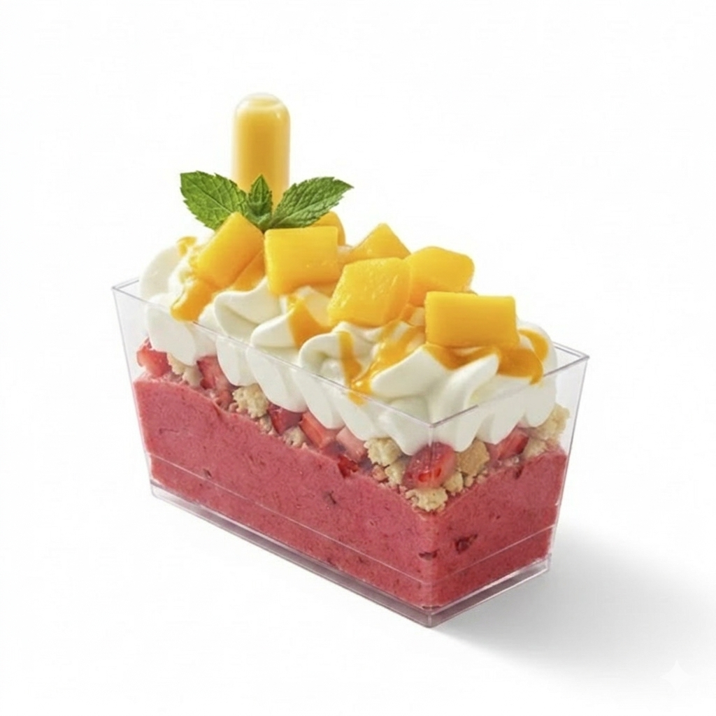 Cuboid Dessert Cup 110ml - 10 Pack