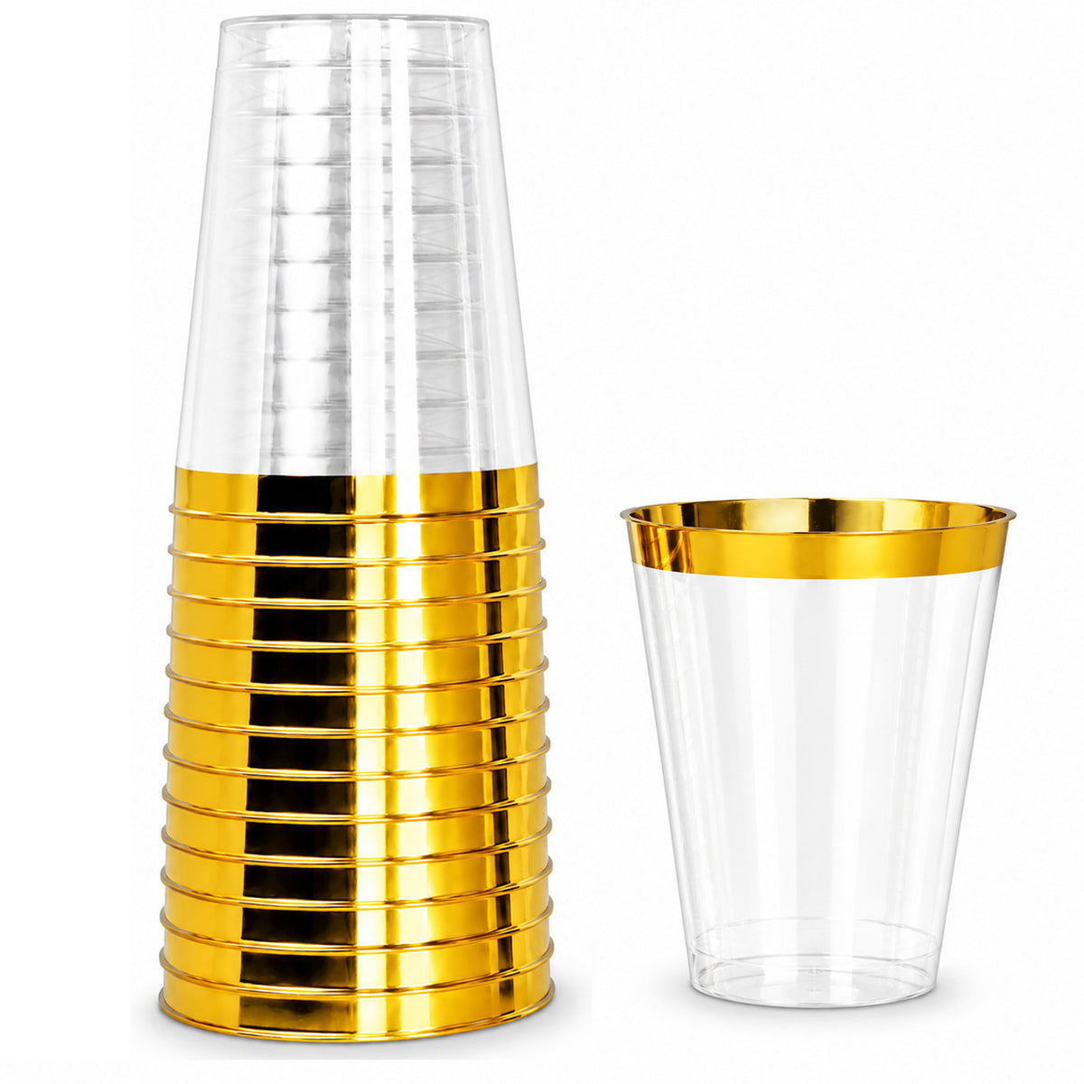 Gold Rim Cups | 20 pack