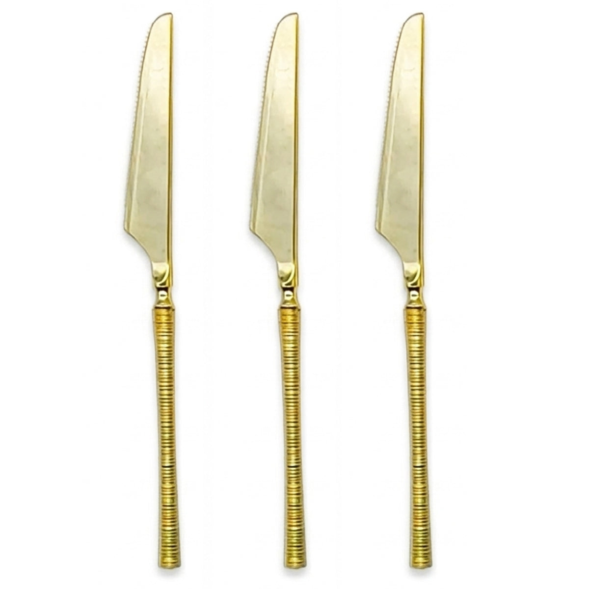 Ribbed Gold Knives | 20 pack