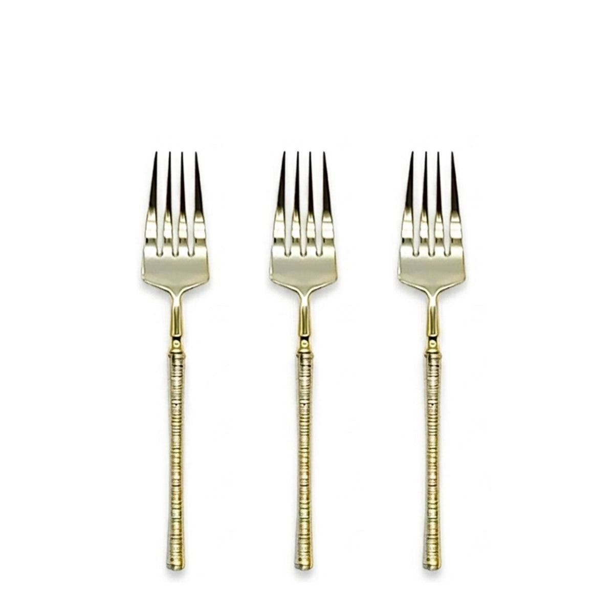 Ribbed Gold Small Forks | 20 pack