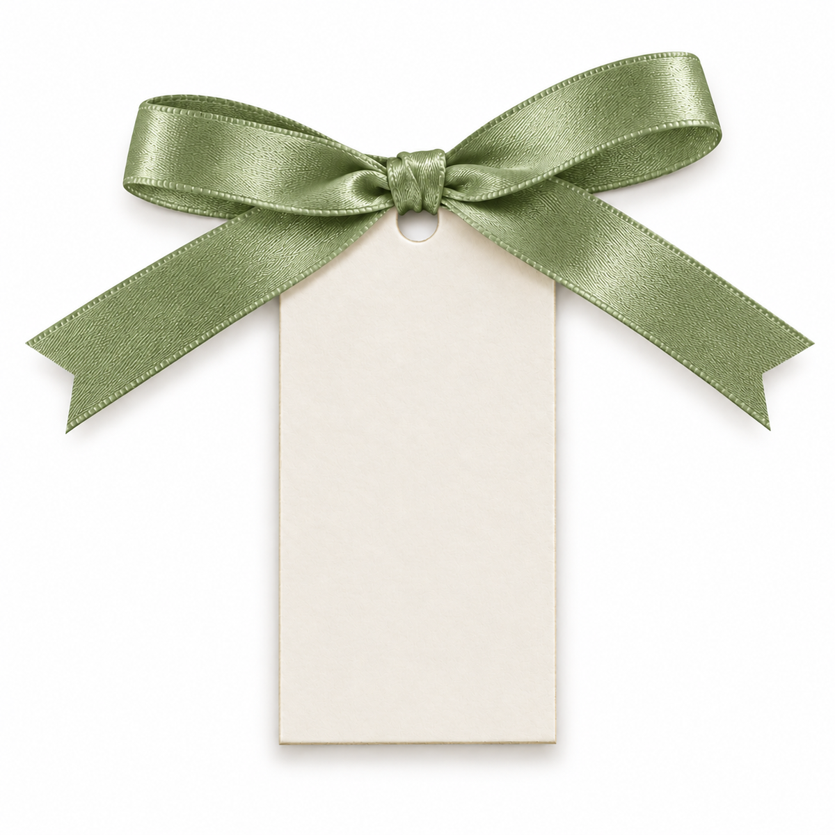 Green Ribbon Name Cards | 25 Pack