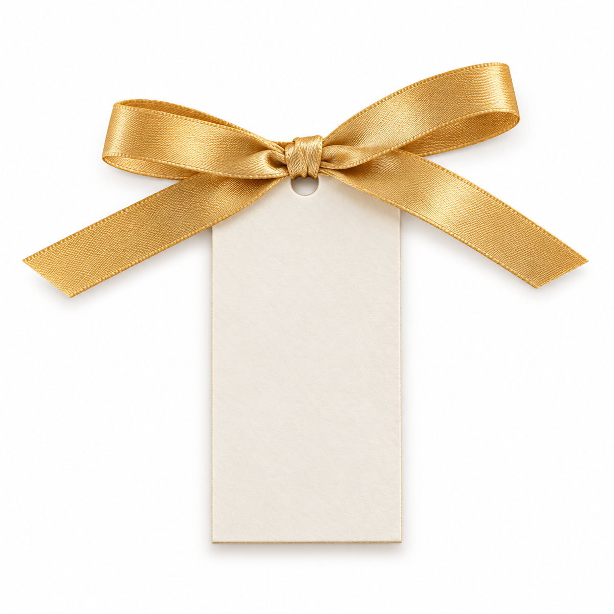 Gold Ribbon Name Cards | 15 Pack