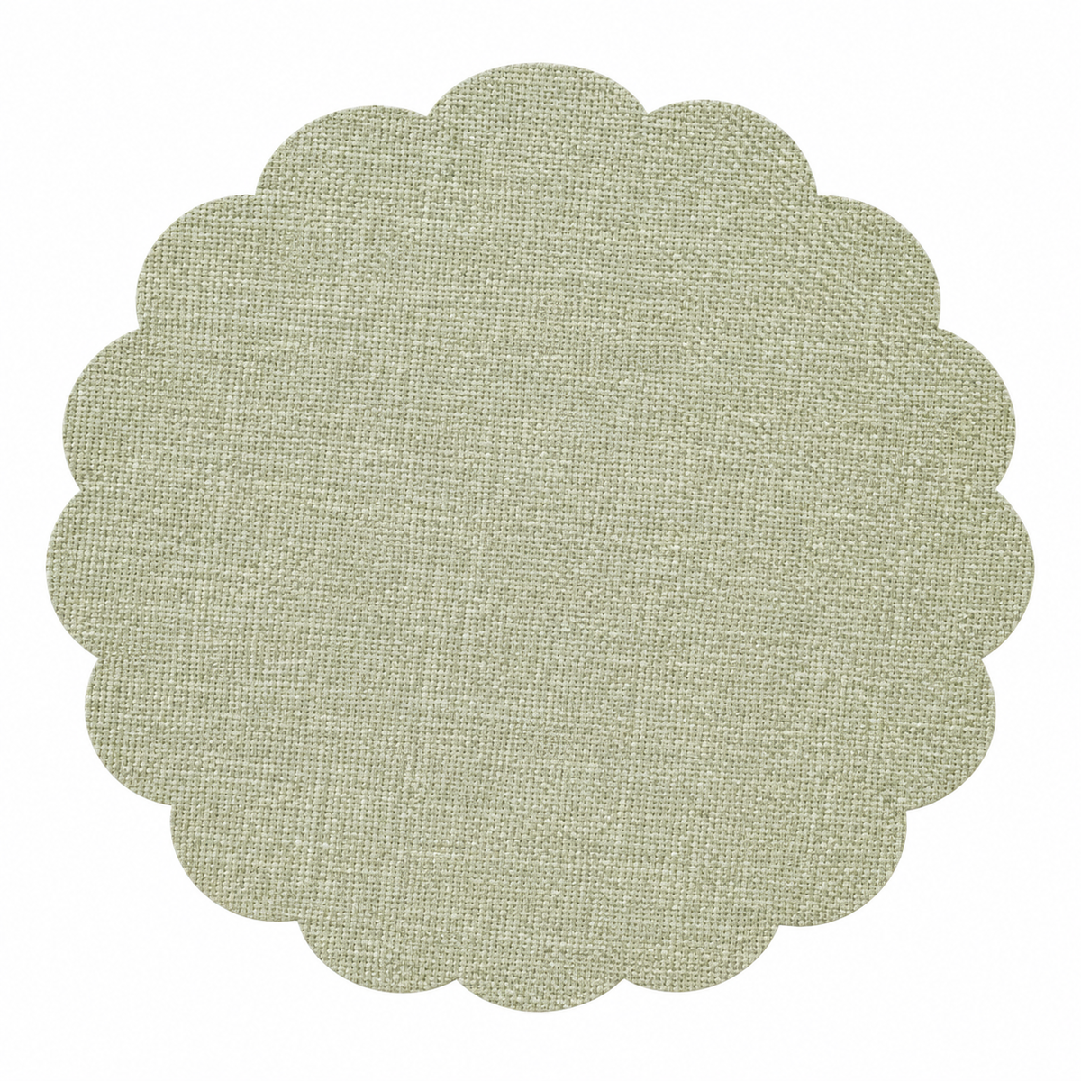 Green Scallop Placemat | 6 Pack