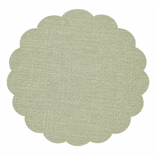 Green Scallop Placemat | 6 Pack