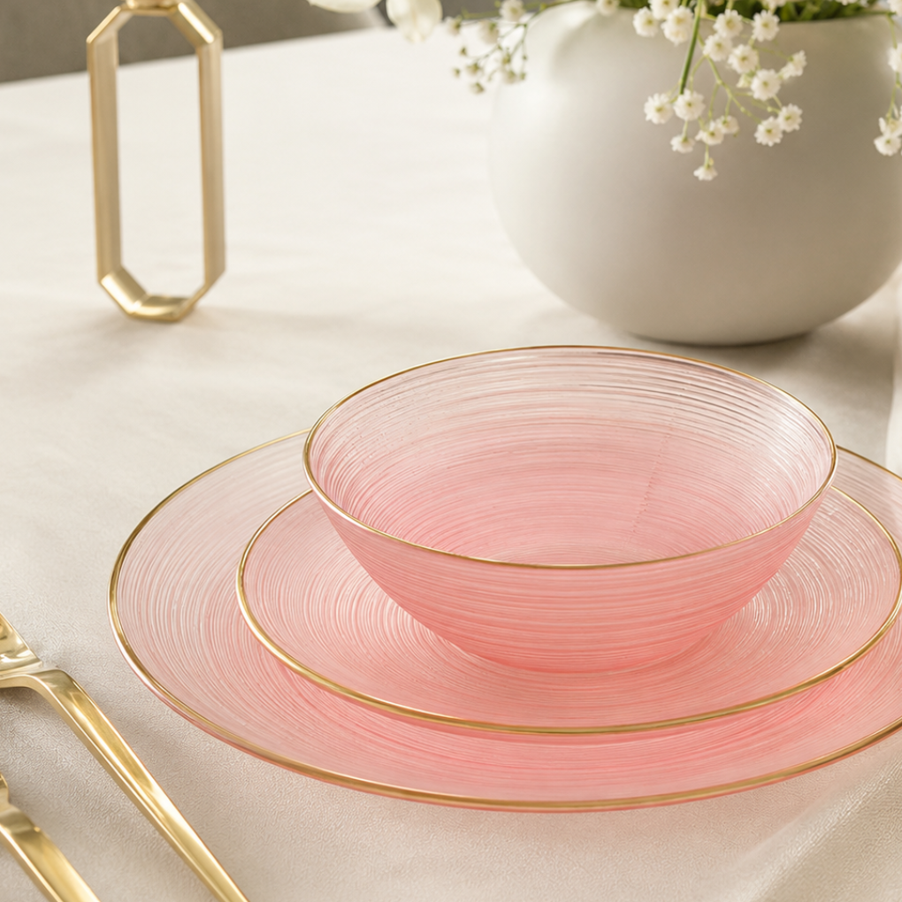 Infinity Pink Gold Plates | 20 pack