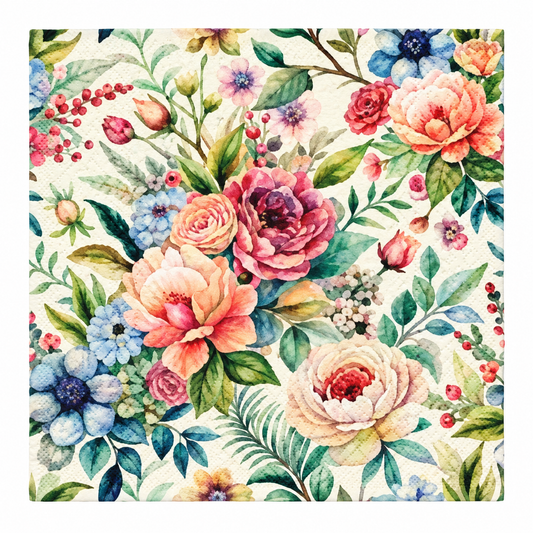 Rustic Bloom Paper Napkins | 20 Pack