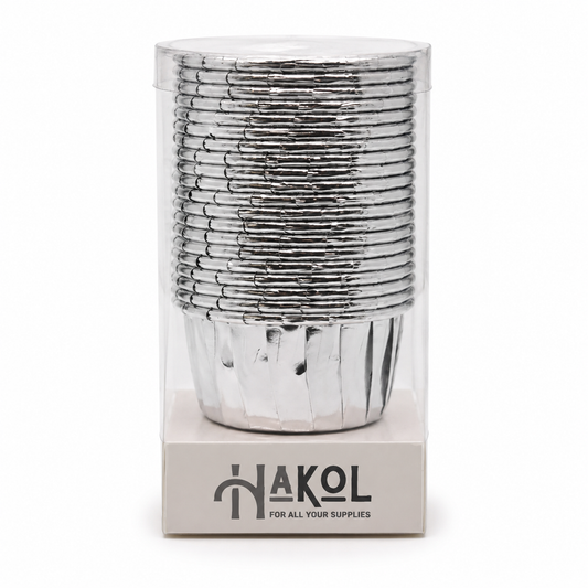 Small Silver Foil Muffin Baking Cups | 20 Pack