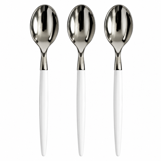Spoon White Silver | 20 Pack
