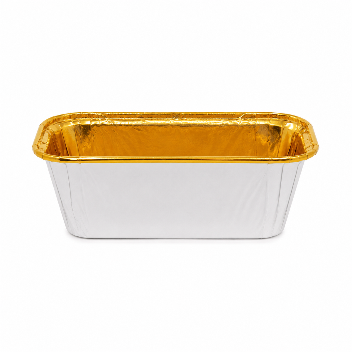 Rectangle White Gold Muffin Cases | Pack of 20