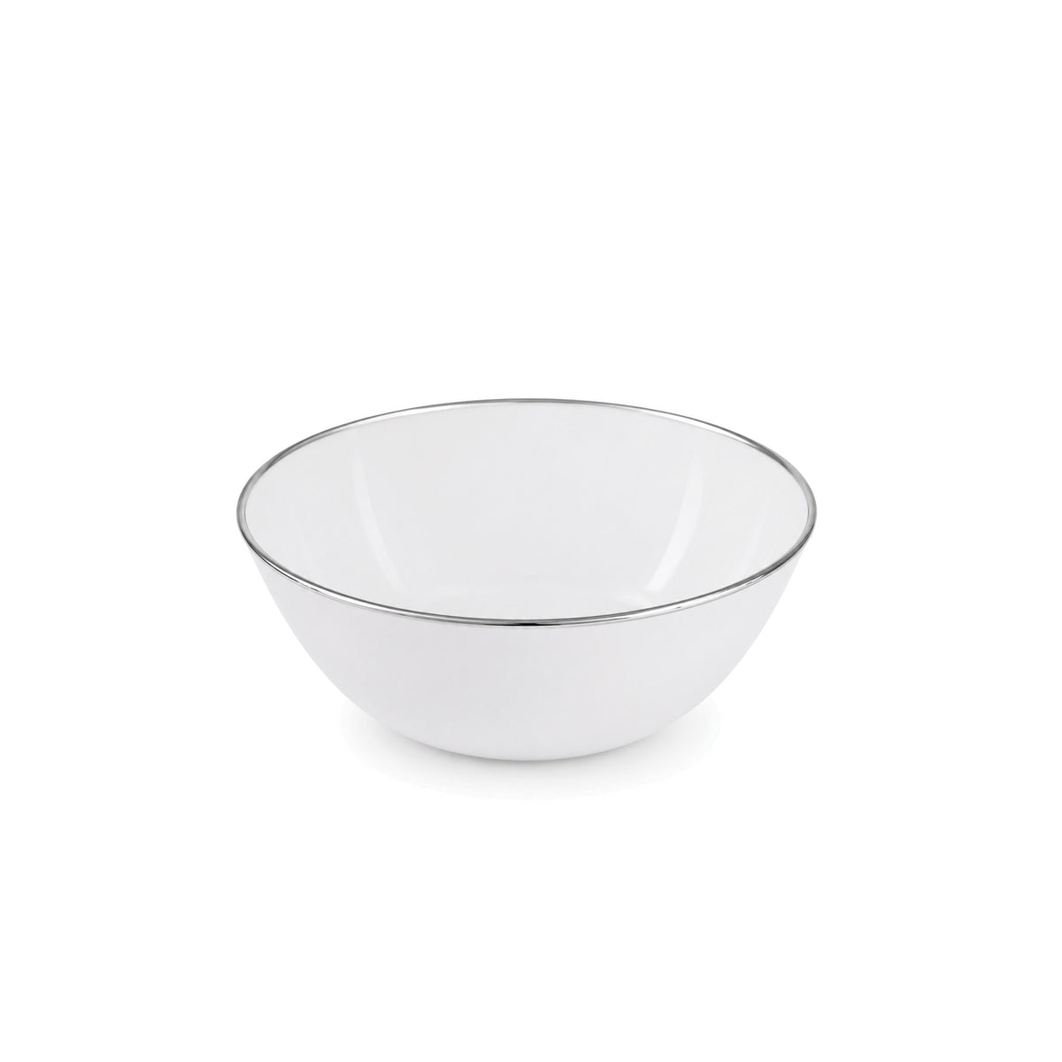 White Silver Rim Dip Bowl | 20 pack