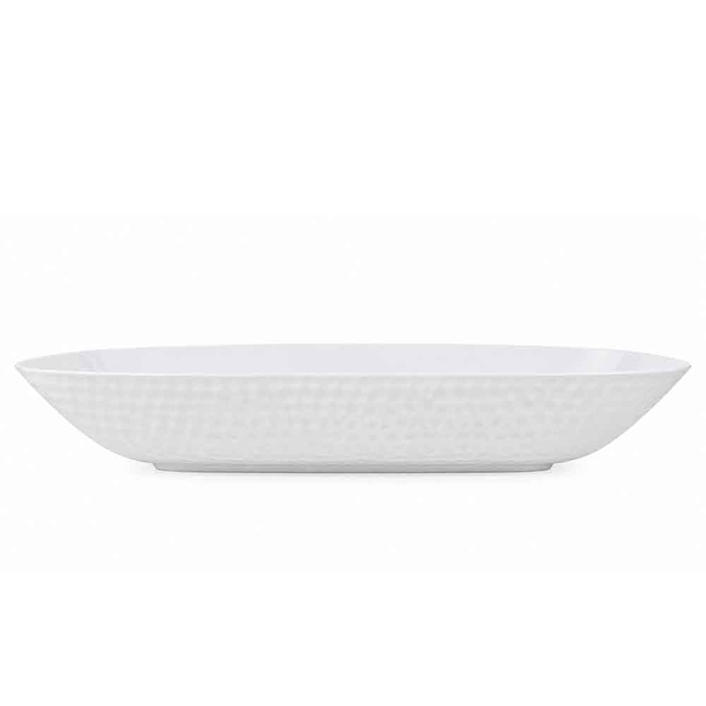 Large Decorative Concave Bowl/Platter White | 3 Pack